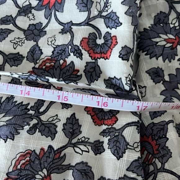 NWT ZARA Blue and white floral long sleeve mini dress - Picture 13 of 13